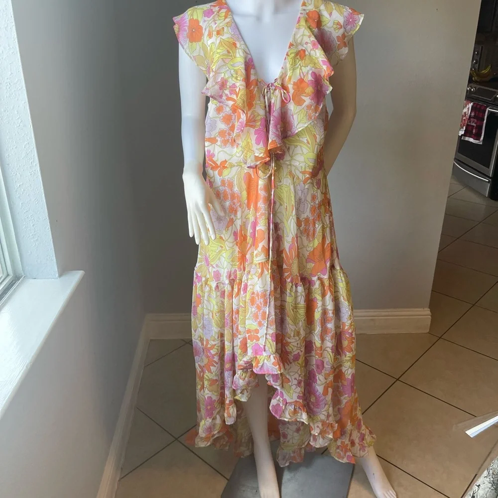 Plus Size Floral Print High-Low Dress Size 3x New with tags Brand is Forever 21